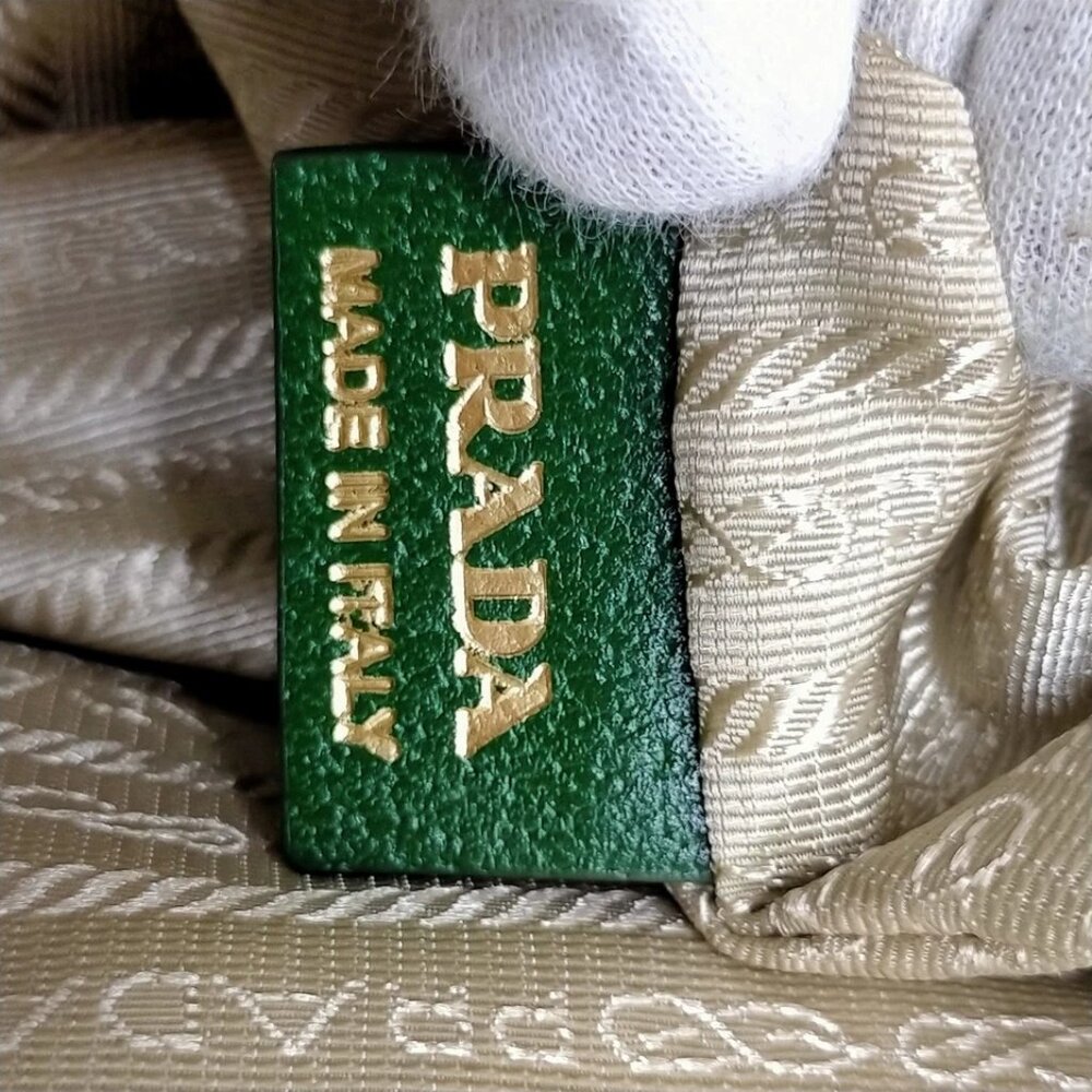 Prada Hand Bag Beige Canvas 550-080725 - Picture 13 of 13